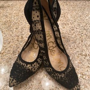 Sam Edelman hazel black dot tulle heel